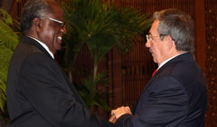Recibe Raul Castro al presidente de Namibia